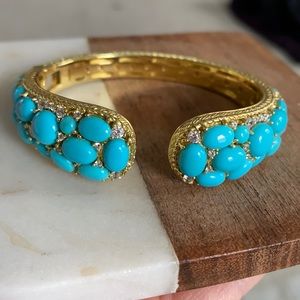Judith Ripka 14K Sleeping Beauty Turquoise Cuff